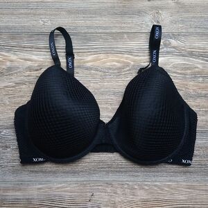 XOXO Black Mesh Net Detail Underwire Bra Adjustable Straps